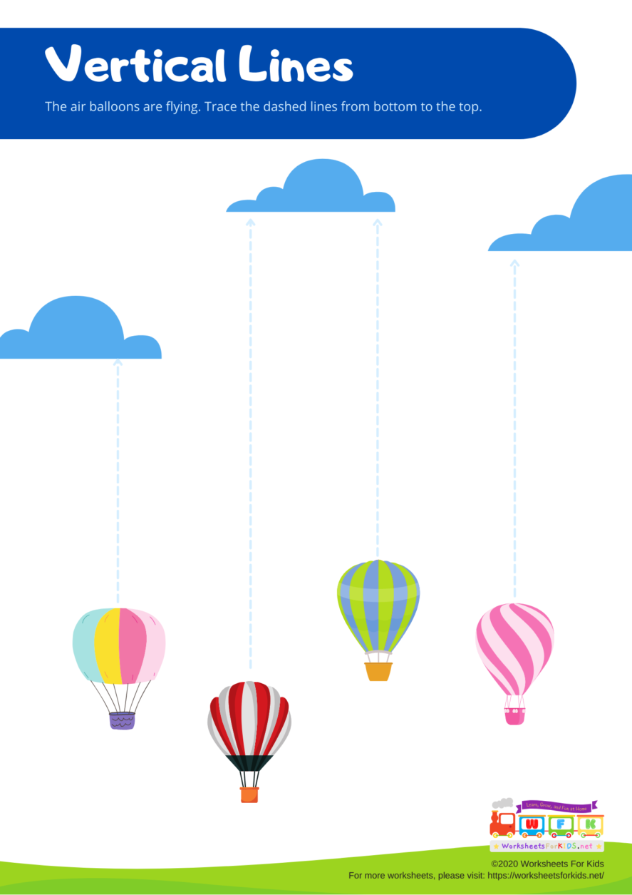 tracing vertical lines worksheets